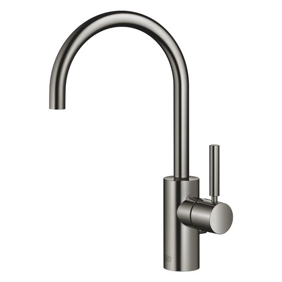 Dornbracht Waschtisch-Einhandbatterie Meta mit Ablaufgarnitur, Ausladung 165mm, schwenkbar, 5,7l/min, Dark Chrome