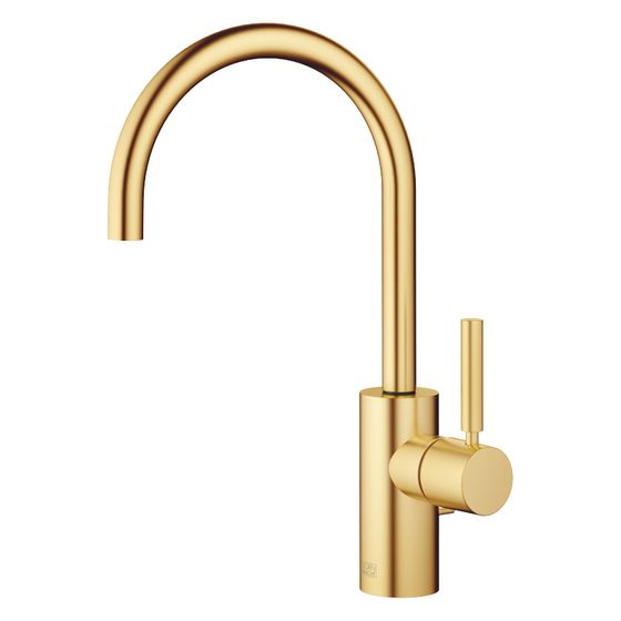 Dornbracht Waschtisch-Einhandbatterie Meta mit Ablaufgarnitur, Ausladung 165mm, schwenkbar, 5,7l/min, Gold gebürstet