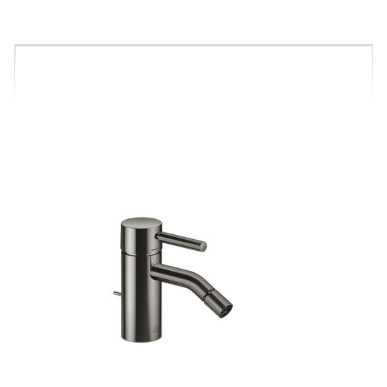 Dornbracht Bidet-Einhandbatterie Meta, mit Ablaufgarnitur, Ausladung 125mm, max. 5,7l/min, Dark Chrome