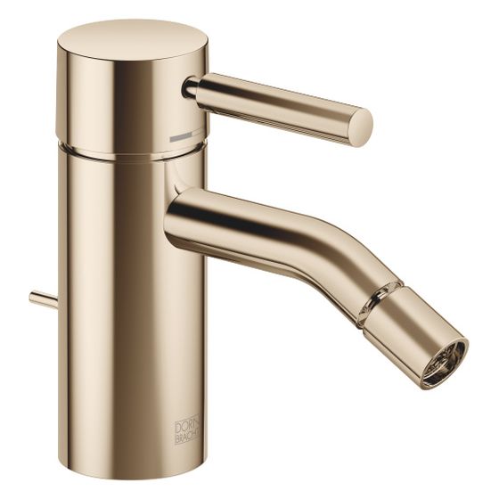 Dornbracht Bidet-Einhandbatterie Meta, mit Ablaufgarnitur, Ausladung 125mm, max. 5,7l/min, Light Gold