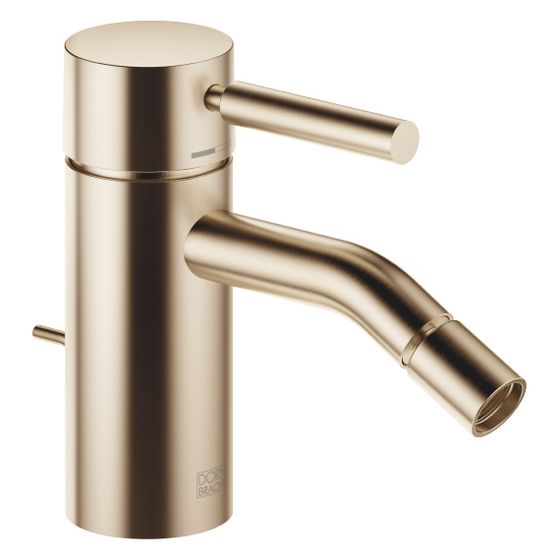 Dornbracht Bidet-Einhandbatterie Meta, mit Ablaufgarnitur, Ausladung 125mm, max. 5,7l/min, Light Gold gebürstet