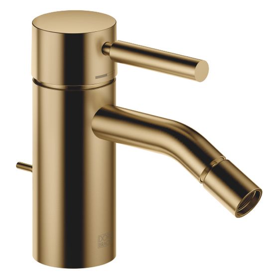 Dornbracht Bidet-Einhandbatterie Meta, mit Ablaufgarnitur, Ausladung 125mm, max. 5,7l/min, Dark Brass gebürstet