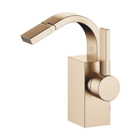 Dornbracht Bidet-Einhandbatterie, mit Ablaufgarnitur, Ausladung 110mm, max. 6l/min, Champagne gebürstet 22kt Gold