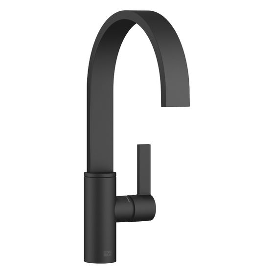 Dornbracht Einhebelmischer Mem, Ausladung 201mm, schwenkbar, max. 6,3l/min, Schwarz matt