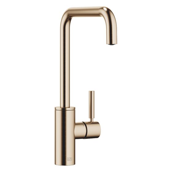 Dornbracht Einhebelmischer Meta Square schwenkbar, Ausladung 200mm, max. 8l/min, Champagne gebürstet