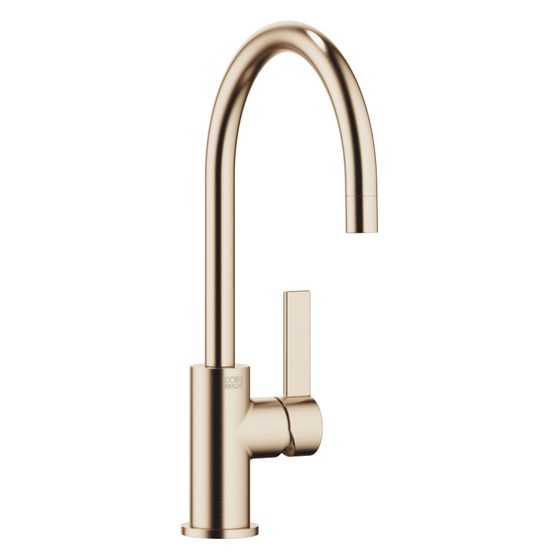 Dornbracht Einhebelmischer Tara Ultra Bar Tap schwenkbar, Ausladung 166mm, max. 8l/min, Champagne gebürstet 22kt Gold