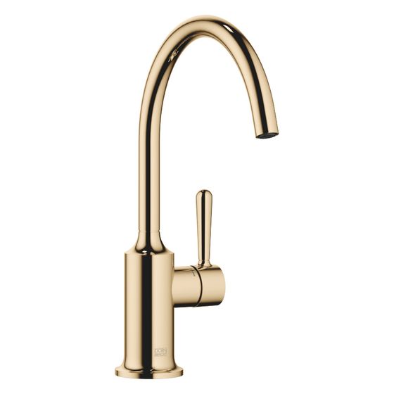 Dornbracht Einhebelmischer Vaia, für Spül-/Profibrause, Ausladung 202mm, max. 7l/min, Messing 23kt Gold