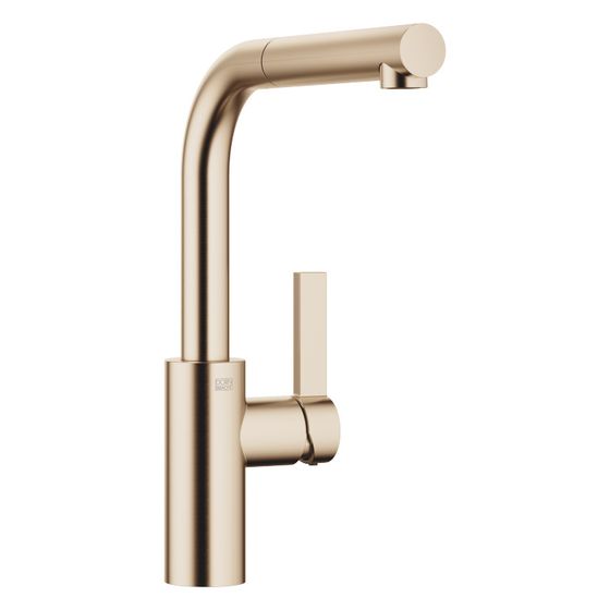 Dornbracht Einhebelmischer Elio Pull-out Ausladung 235mm, Champagne gebürstet 22kt Gold