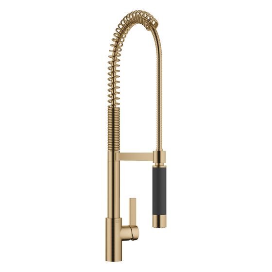 Dornbracht Einhebelmischer Tara Ultra Profi schwenkbar, Ausladung 240mm, max. 8l/min, Dark Brass gebürstet