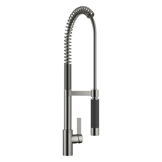 Dornbracht Einhebelmischer Tara Ultra Profi schwenkbar, Ausladung 240mm, max. 8l/min, Dark Platinum gebürstet