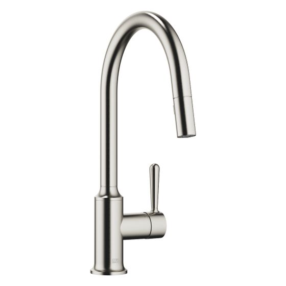 Dornbracht Einhebelmischer Vaia Pull-down mit Brausefunktion, Ausladung 240mm, max. 8l/min, Platin gebürstet