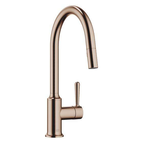 Dornbracht Einhebelmischer Vaia Pull-down mit Brausefunktion, Ausladung 240mm, max. 8l/min, Bronze gebürstet