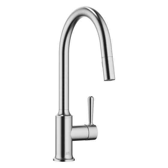 Dornbracht Einhebelmischer Vaia Pull-down mit Brausefunktion, Ausladung 240mm, max. 8l/min, Chrom gebürstet