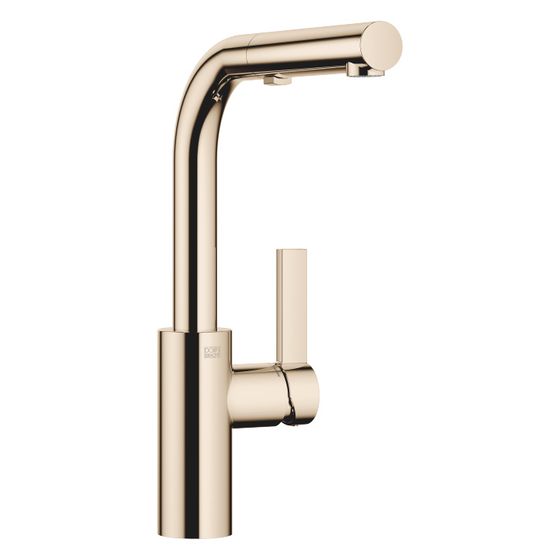 Dornbracht Einhebelmischer Elio Pull-out mit Brausefunktion Ausladung 219mm, Champagne 22kt Gold