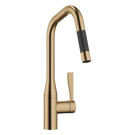 Dornbracht Einhebelmischer Sync Pull-down mit Brausefunktion, Ausladung 240mm, max. 10,4l/min, Dark Brass geb, 33875895-39