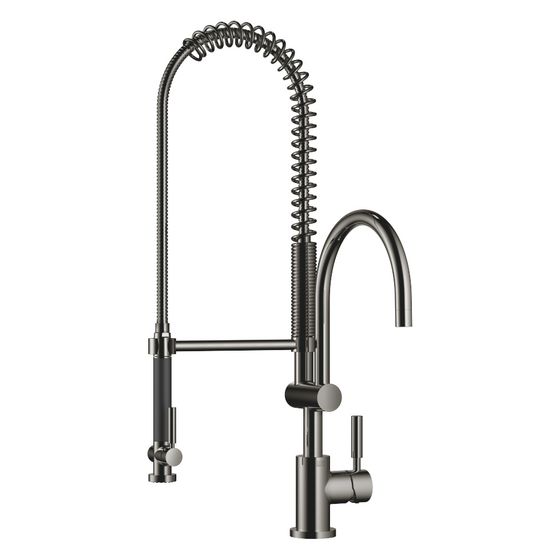 Dornbracht Einhebelmischer Tara Profi schwenkbar, Ausladung 200mm, max. 7l/min, Dark Chrome