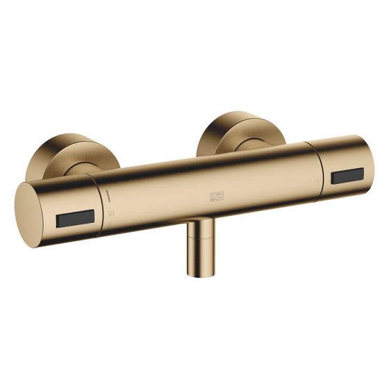 Dornbracht Brause-Thermostat für Wandmontage mit Mengenregulierung, Dark Brass gebürstet, 34442979-39