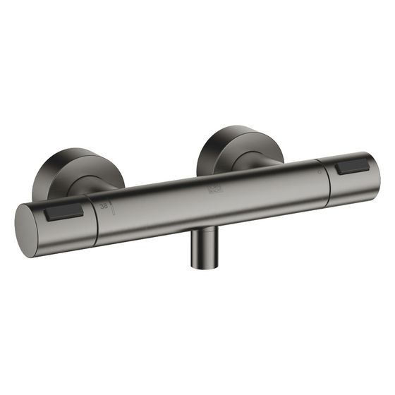 Dornbracht Brause-Thermostat für Wandmontage mit Mengenregulierung FlowReduce, Dark Platinum gebürstet, 34444979-99