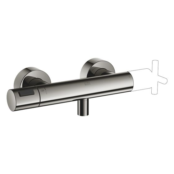 Dornbracht Brause-Thermostat für Wandmontage FlowReduce ohne Mengenreguliergriff, Dark Chrome, 34445979-19