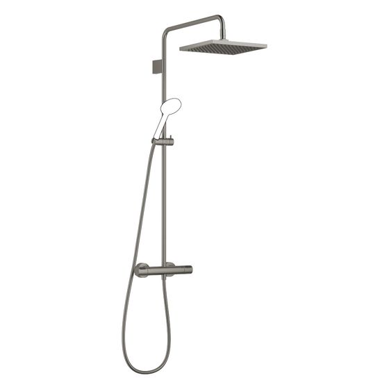 Dornbracht Showerpipe Symetrics FlowReduce 300x240mm 6,8l/min, Dark Platinum gebürstet