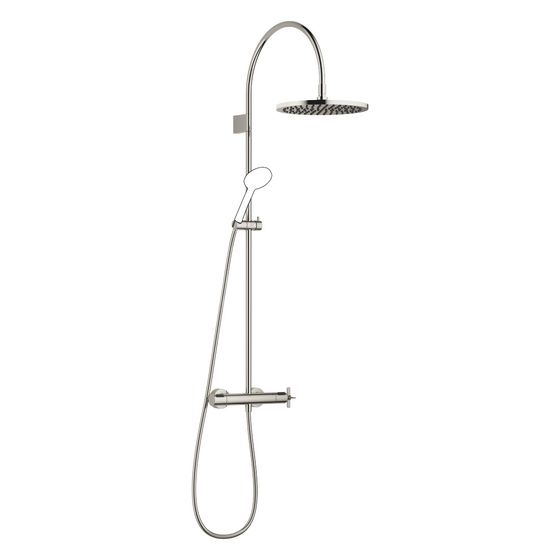 Dornbracht Showerpipe Vaia mit Brause-Thermostat, Ausladung 420mm, 300mm, 14l/min, Platin