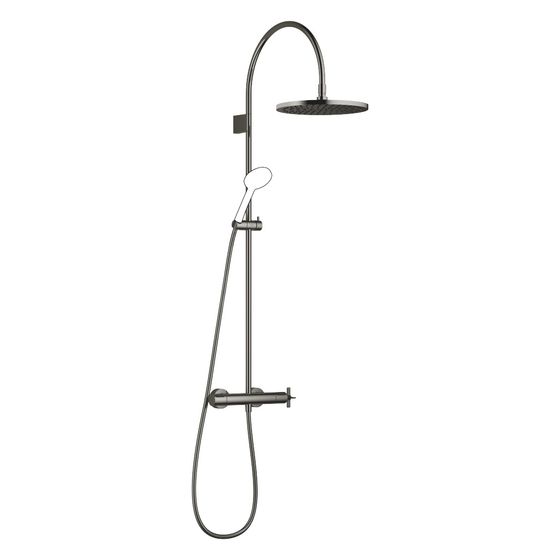 Dornbracht Showerpipe Vaia mit Brause-Thermostat, Ausladung 420mm, 300mm, 14l/min, Dark Chrome