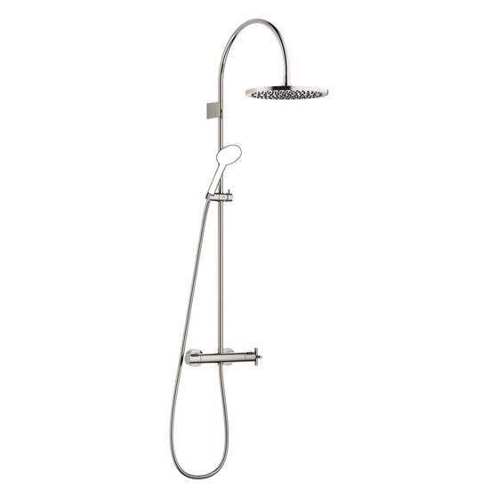 Dornbracht Showerpipe Tara, Brause-Thermostat, 420mm, Kopfbrause 300mm, 14l/min, Platin, 34465892-08