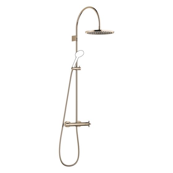Dornbracht Showerpipe Tara, Brause-Thermostat, 420mm, Kopfbrause 300mm, 14l/min, Champagne 22kt Gold, 34465892-47