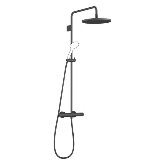 Dornbracht Showerpipe mit Brause-Thermostat ohne Handbrause D 300mm 14l/min, Schwarz matt