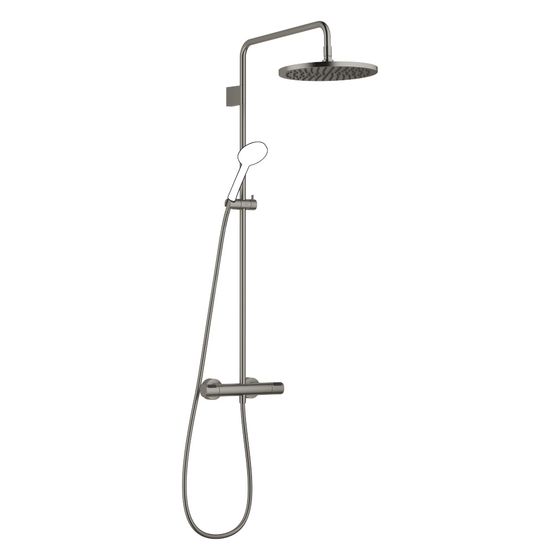Dornbracht Showerpipe mit Brause-Thermostat ohne Handbrause D 300mm 14l/min, Dark Platinum gebürstet