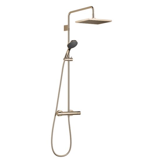Dornbracht Showerpipe Symetrics mit Handbrause FlowReduce 300x240mm 6,8l/min, Light Gold PVD