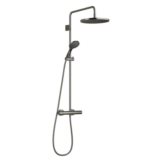 Dornbracht Showerpipe mit Brause-Thermostat und Handbrausegarnitur D 300mm 14l/min, Dark Chrome