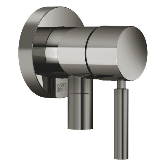 Dornbracht Unterputz-Einhandbatterie Meta mit Abdeckplatte, integr. Brauseanschluss, D 80mm, Dark Chrome