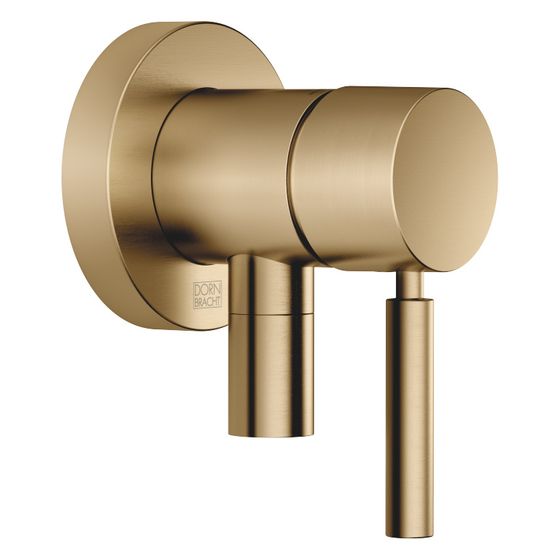 Dornbracht Unterputz-Einhandbatterie Meta mit Abdeckplatte, integr. Brauseanschluss, D 80mm, Dark Brass geb