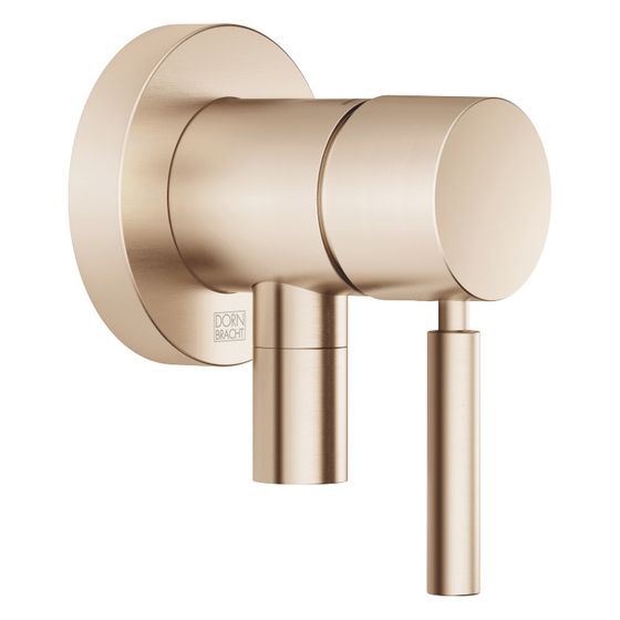 Dornbracht Unterputz-Einhandbatterie Meta mit Abdeckplatte, integr. Brauseanschluss, D 80mm, Champagne gebürstet 22kt Gold
