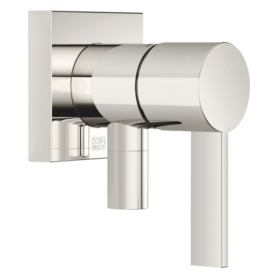 Dornbracht Unterputz-Einhandbatterie mit Abdeckplatte 80x80mm mit integriertem Brauseanschluss, Platin