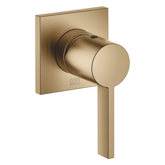 Dornbracht Unterputz-Einhandbatterie IMO mit Abdeckplatte 80x80mm, Dark Brass gebürstet