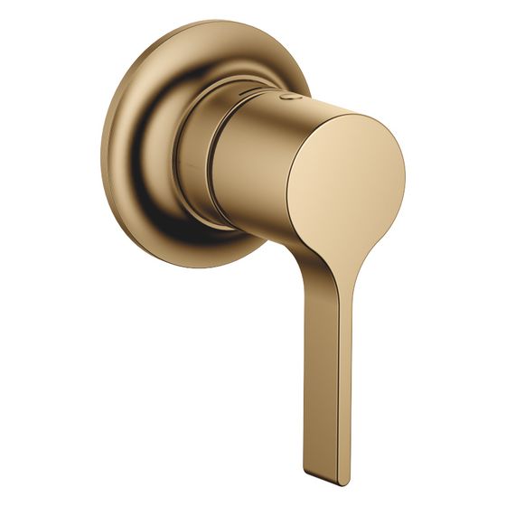 Dornbracht Einhebelbatterie Vaia für Unterputz-Montage, mit Abdeckplatte 80x80mm, Dark Brass gebürstet
