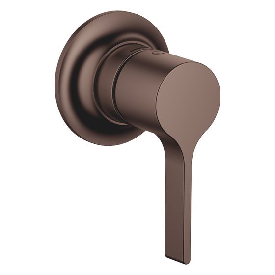 Dornbracht Einhebelbatterie Vaia für Unterputz-Montage, mit Abdeckplatte 80x80mm, Dark Bronze gebürstet