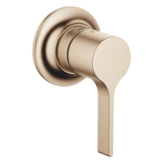 Dornbracht Einhebelbatterie Vaia für Unterputz-Montage, mit Abdeckplatte 80x80mm, Champagne gebürstet