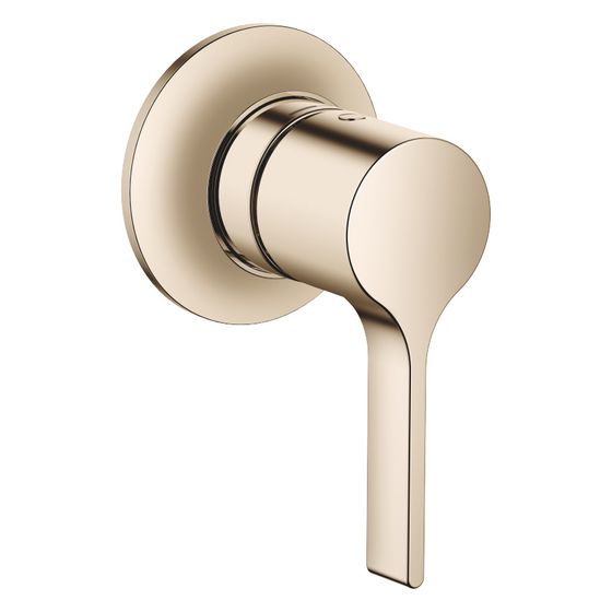 Dornbracht Einhebelbatterie Vaia für Unterputz-Montage, mit Abdeckplatte 80x80mm, Champagne 22kt Gold