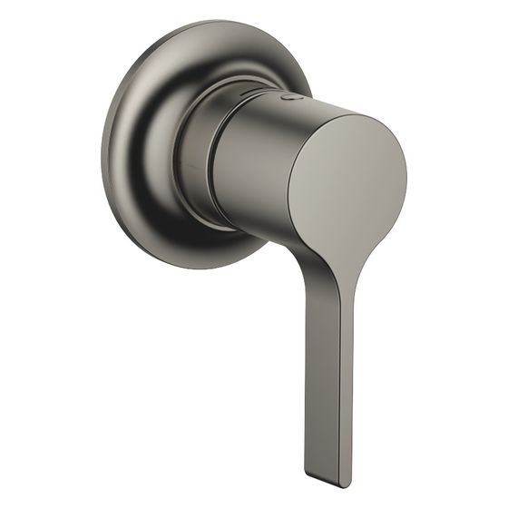 Dornbracht Einhebelbatterie Vaia für Unterputz-Montage, mit Abdeckplatte 80x80mm, Dark Platinum gebürstet