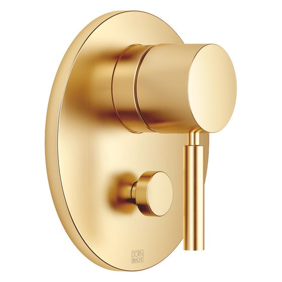 Dornbracht Unterputz-Einhandbatterie Meta mit Umstellung Durchmesser 150mm, Gold gebürstet PVD