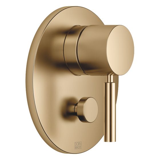 Dornbracht Unterputz-Einhandbatterie Meta mit Umstellung Durchmesser 150mm, Dark Brass gebürstet PVD