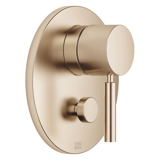 Dornbracht Unterputz-Einhandbatterie Meta mit Umstellung Durchmesser 150mm, Champagne gebürstet 22kt Gold