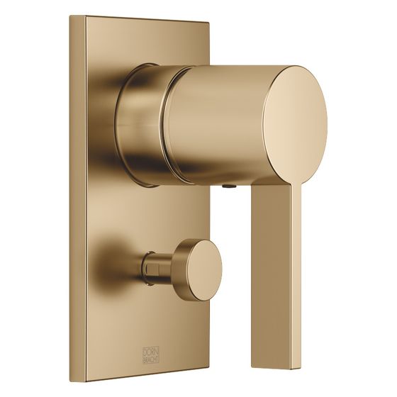 Dornbracht Unterputz-Einhandbatterie IMO mit Abdeckplatte 150x90mm automatische Umstellung, Dark Brass gebürstet PVD