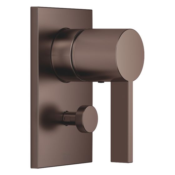 Dornbracht Unterputz-Einhandbatterie IMO mit Abdeckplatte 150x90mm automatische Umstellung, Dark Bronze gebürstet PVD
