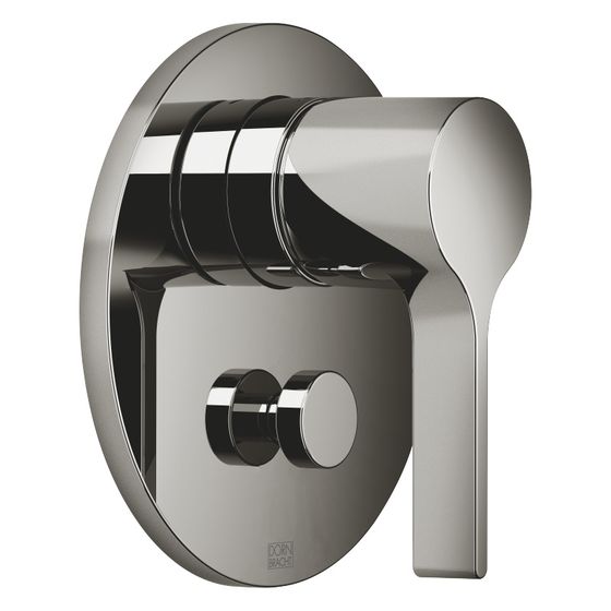 Dornbracht Einhebelbatterie Vaia für Unterputz-Montage, mit Umstellung, Abdeckplatte 150mm, Dark Chrome