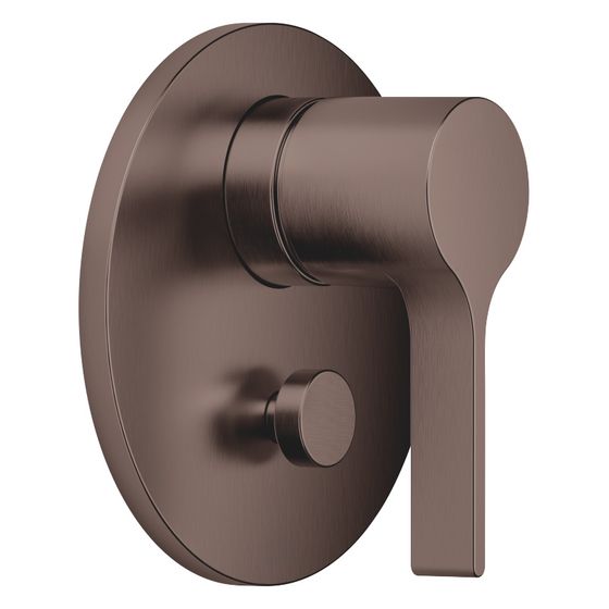 Dornbracht Einhebelbatterie Vaia für Unterputz-Montage, mit Umstellung, Abdeckplatte 150mm, Dark Bronze gebürstet