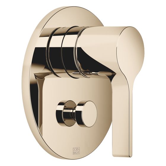 Dornbracht Einhebelbatterie Vaia für Unterputz-Montage, mit Umstellung, Abdeckplatte 150mm, Champagne 22kt Gold